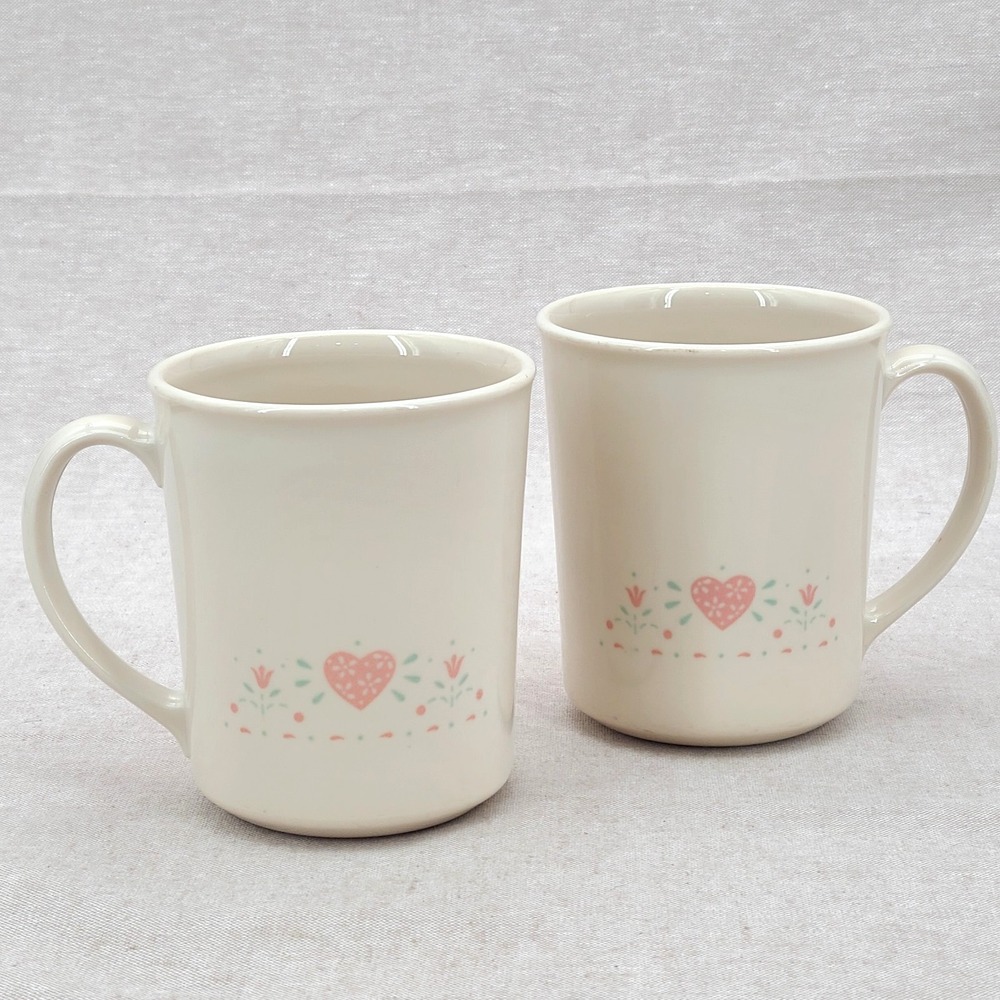 Vintage Corelle Corning FOREVER YOURS Coffee / Tea Mug - Set of 2